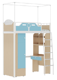 单人爬梯公寓床